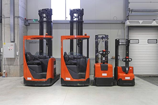 forklift operator loading cargo onto truck